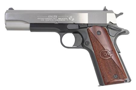 M1911A1 38 SUPER 5 BBL BI-TONE ROSEWOOD GRIPS PISTOL