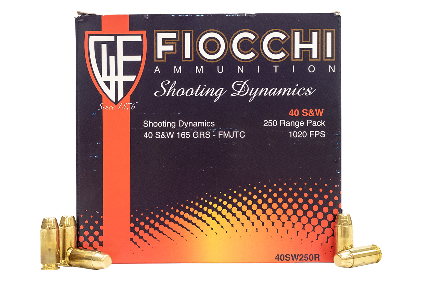 FIOCCHI 40 SW 165 GR FMJTC 