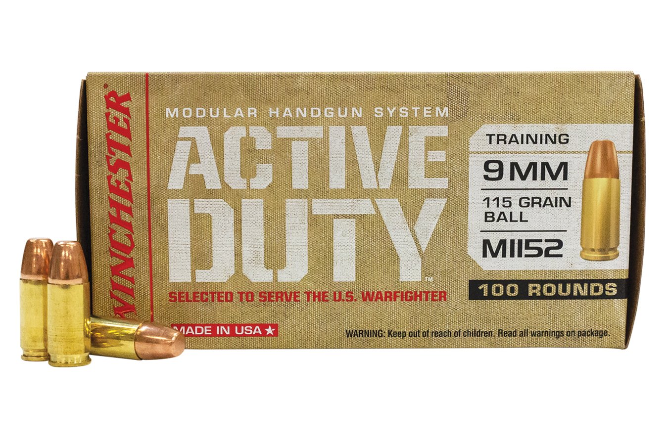 WINCHESTER AMMO 9MM 115 GR FMJ-FN BALL MHS