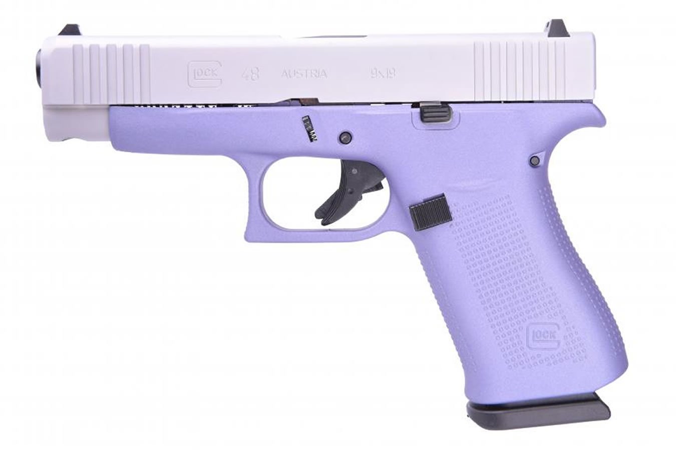 GLOCK 48 9MM PISTOL WITH LAVENDER CERAKOTE FRAME