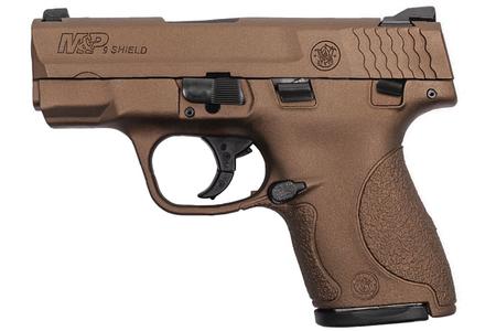 SMITH AND WESSON MP9 Shield 9mm Carry Conceal Pistol w/ Burnt Bronze Cerakote Finish and Thumb Safety
