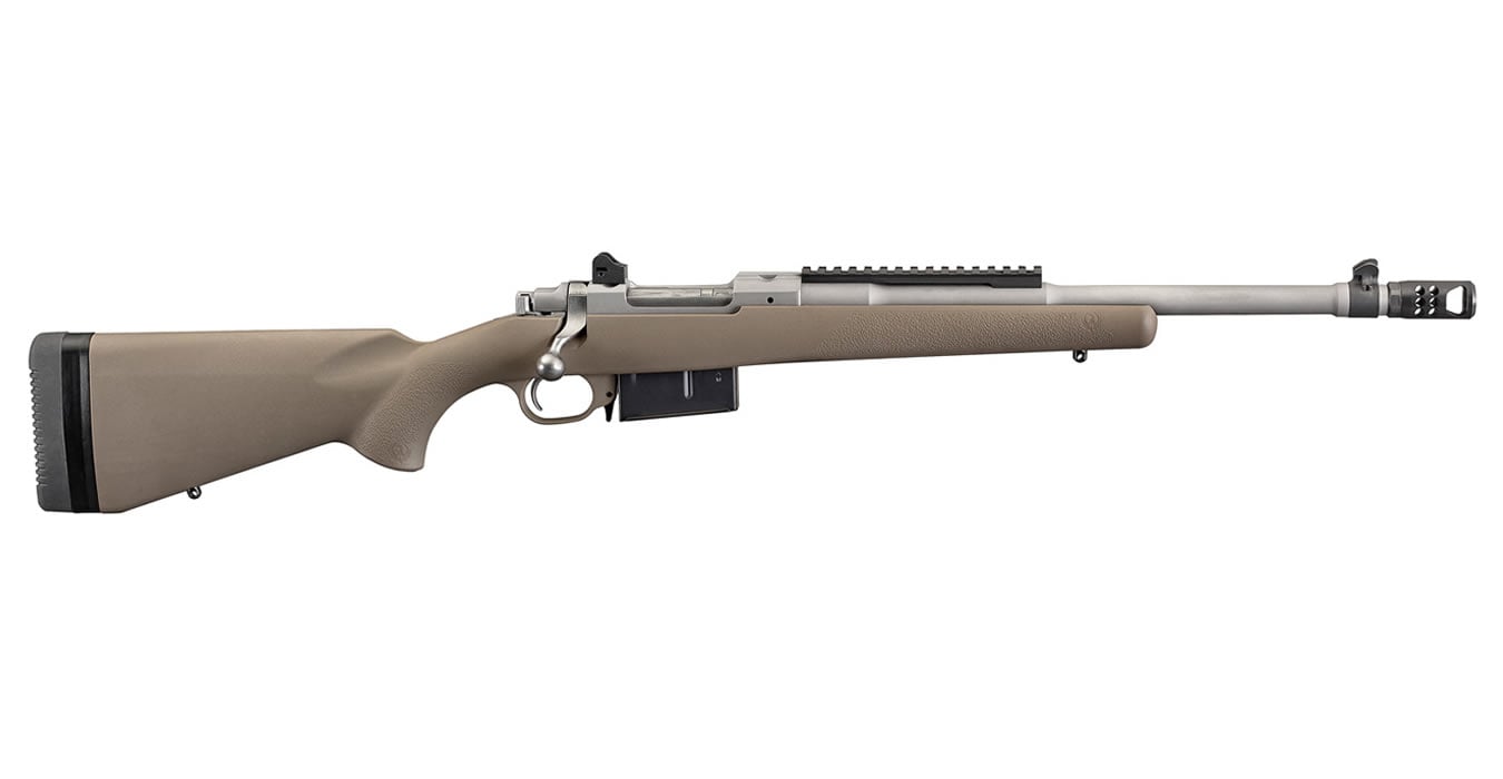 RUGER SCOUT 450 BUSHMASTER BOLT ACTION RIFLE FDE STOCK