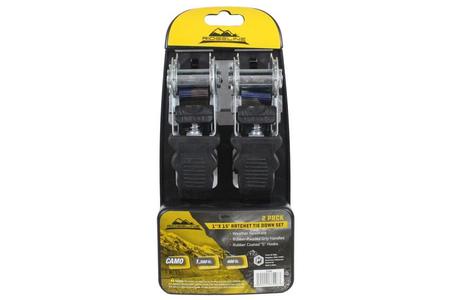 2PC 1 INCH X 15 FEET CAMO RATCHET TIE DOWN SET