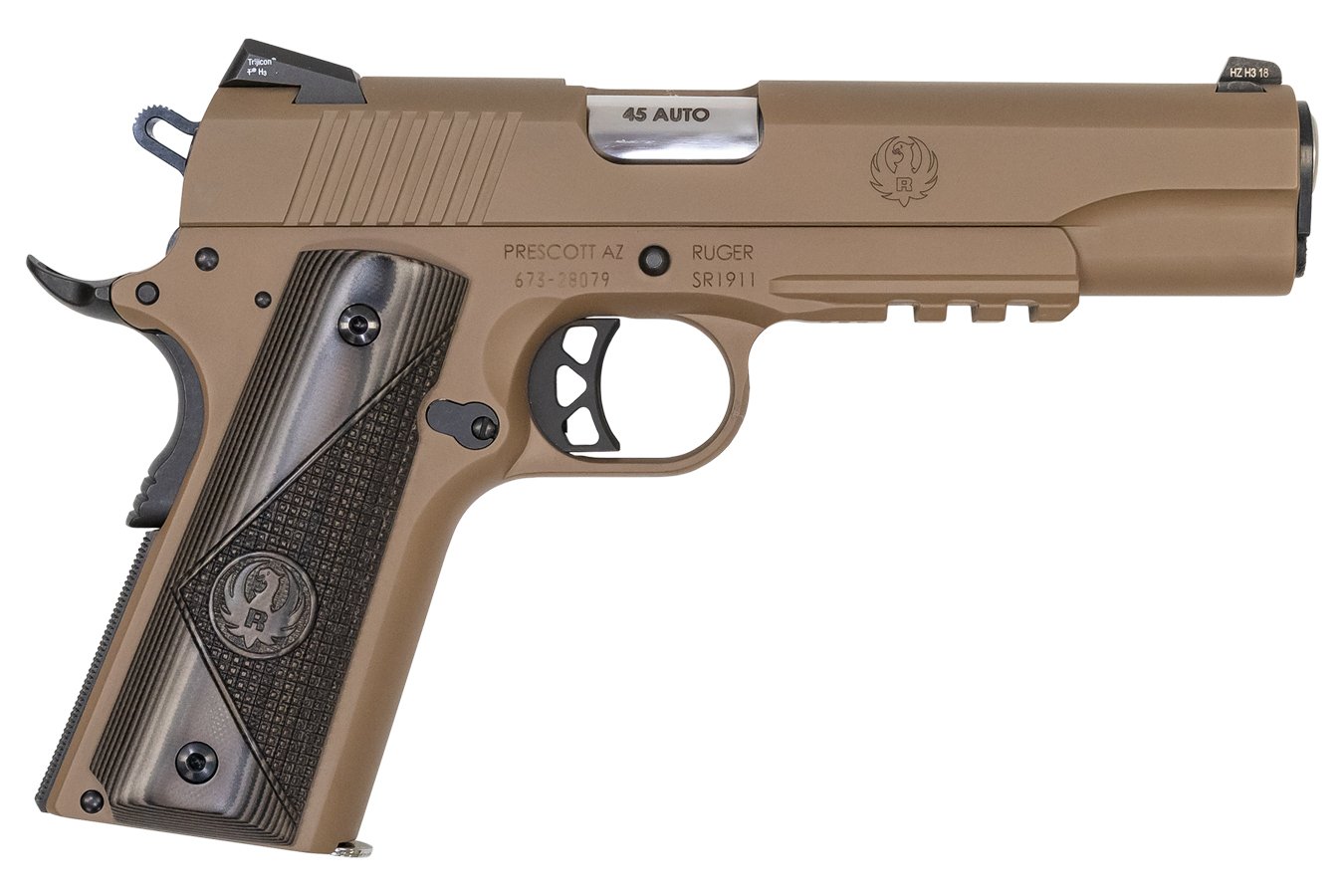 RUGER SR1911 45 ACP FULL-SIZE PISTOL DAVIDSON`S DARK EARTH FINISH