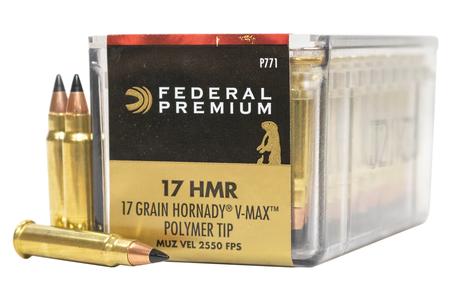 FEDERAL AMMUNITION 17 HMR 17 gr Hornady V-Max Vital-Shok 50/Box
