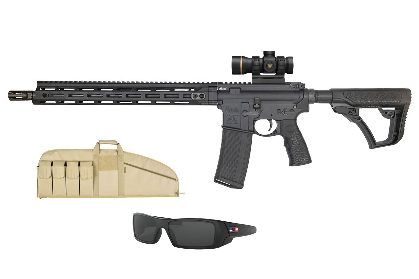 Daniel Defense DDM4 V7 300 Blackout Tactical Package with Red Dot, Sunglasses and Rifle Case