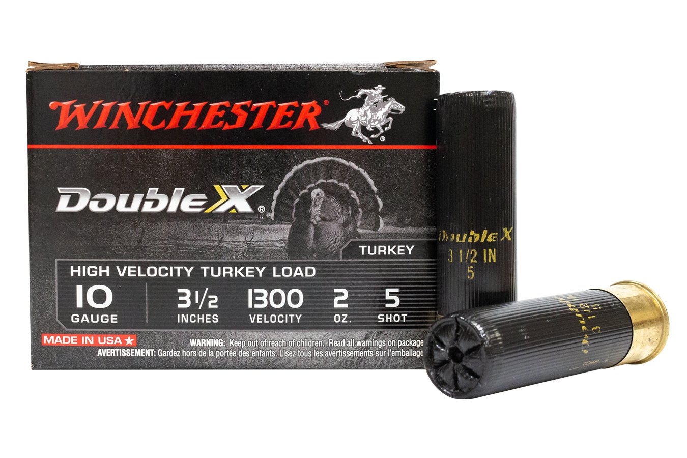 WINCHESTER AMMO 10 GA 3-1/2 IN 2 HIGH VELOCITY DOUBLE X TURKEY