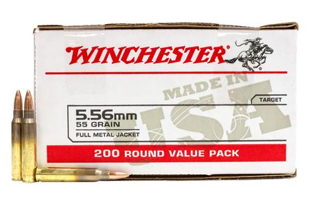 Winchester 5.56mm 55 Gr FMJ USA White Box 200/Box
