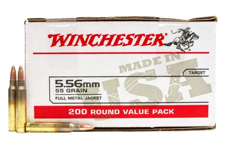 WINCHESTER AMMO 5.56mm 55 Gr FMJ USA White Box 200/Box