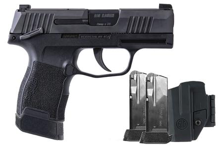 SIG SAUER P365 9mm TacPac with Manual Safety, Three 12-Round Magazines and Holster