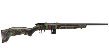 SAVAGE 93R17 Minimalist 17 HMR Bolt-Action Rifle with Green Laminate Stock