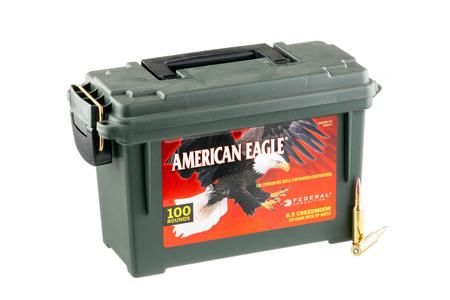 FEDERAL AMMUNITION 6.5 Creedmoor 120 gr OTM American Eagle 100 Rounds in Ammo Can
