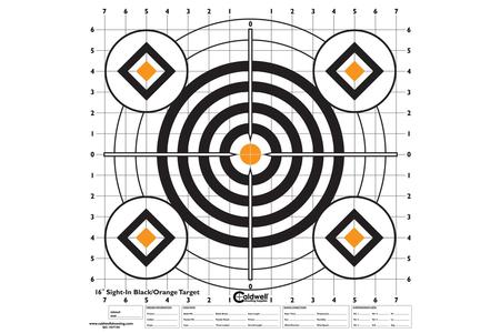 CALDWELL Sight In Target 16 Inch Black/Orange 10 Pack