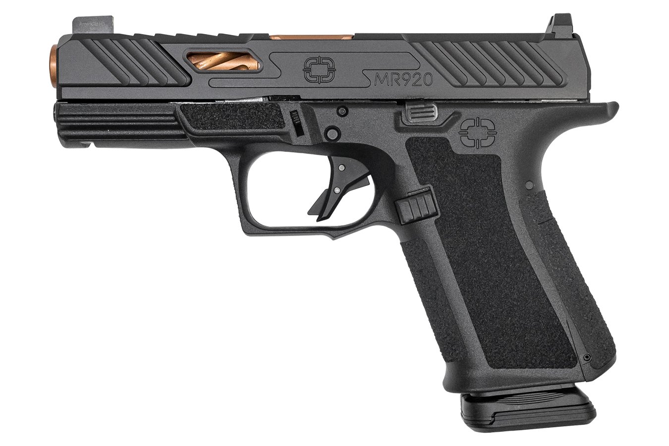 SHADOW SYSTEMS MR920 ELITE 9 MM 4 IN BRONZE FLUTED BBL BLACK MATTE FINISH