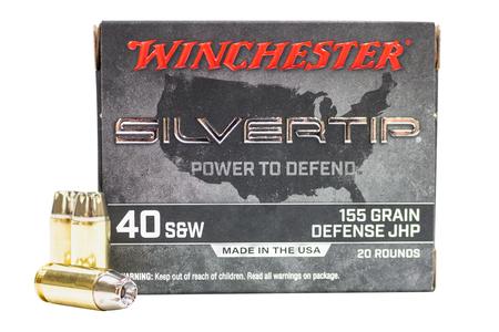 Winchester 40SW 155 gr Jacketed Hollow Point Silvertip 20/Box