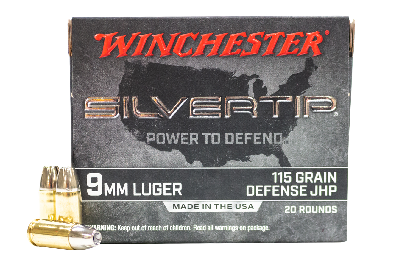 WINCHESTER AMMO 9MM 115 GR SILVERTIP JHP