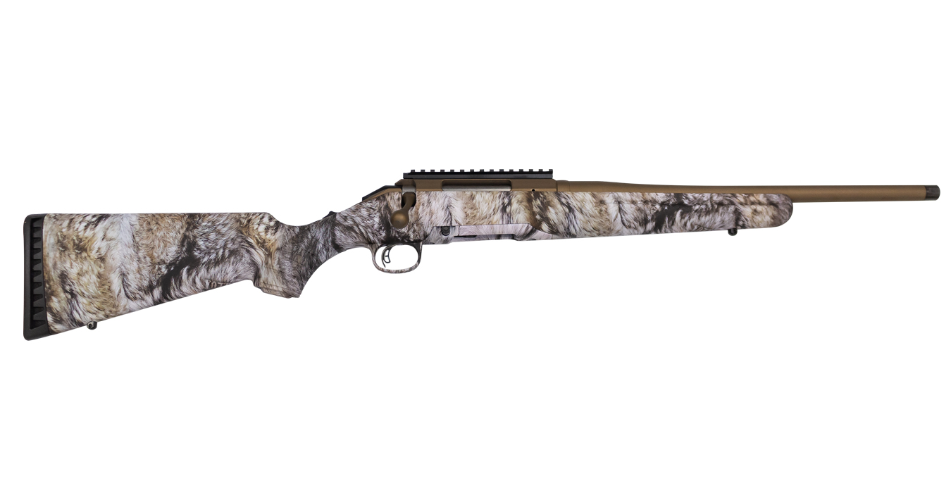 RUGER AMERICAN RIFLE 223 REM 16.13` BBL BRONZE/YOTE CAMO