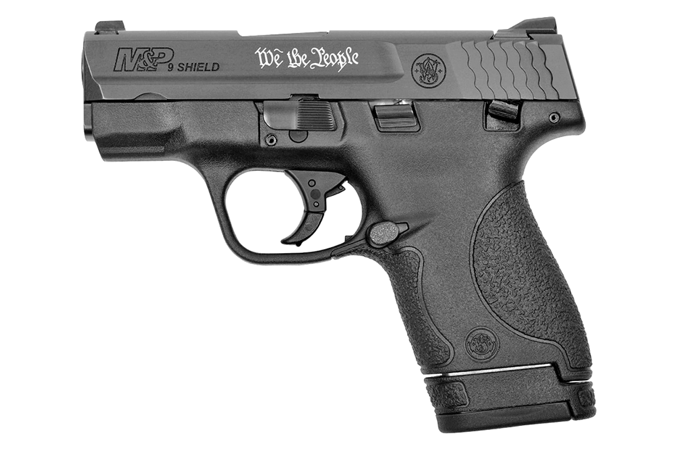SMITH AND WESSON MP 9MM SHIELD ENGRAVED “WE THE PEOPLE”