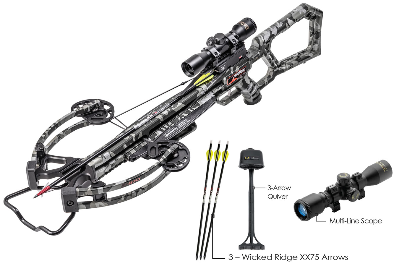 WICKED RIDGE M-370 ROPE SLED CROSSBOW PACKAGE