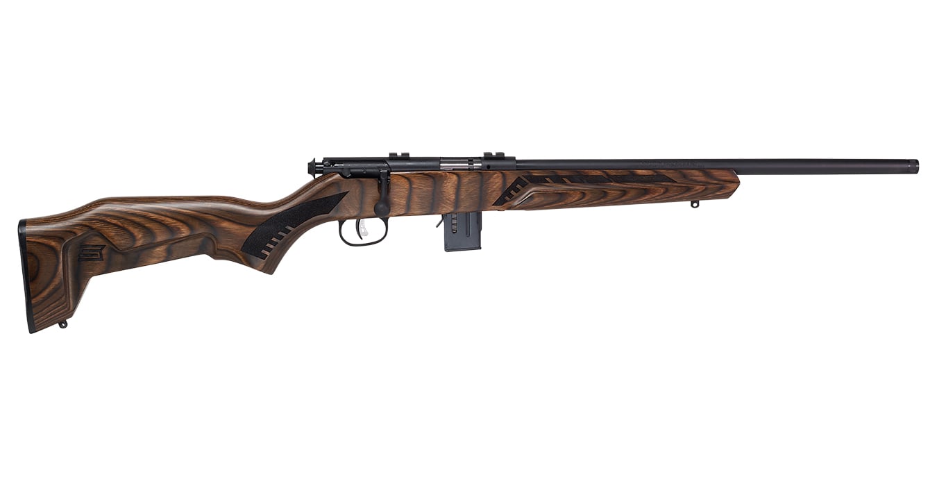 SAVAGE 93 MINIMALIST 22 WMR 18 IN BBL NATURAL BROWN WOOD STOCK FINISH