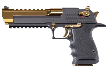 MAGNUM RESEARCH Mark XIX 44 Magnum Pistol with Titanium Gold Finish Barrel and Black Aluminum Fr
