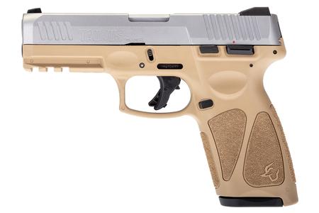 TAURUS G3 9mm Pistol with Matte Stainless Slide and Tan Frame