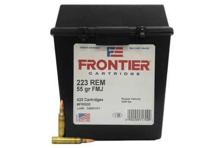 HORNADY 223 Remington 55 gr FMJ Frontier 420 Rounds in Plastic Ammo Can