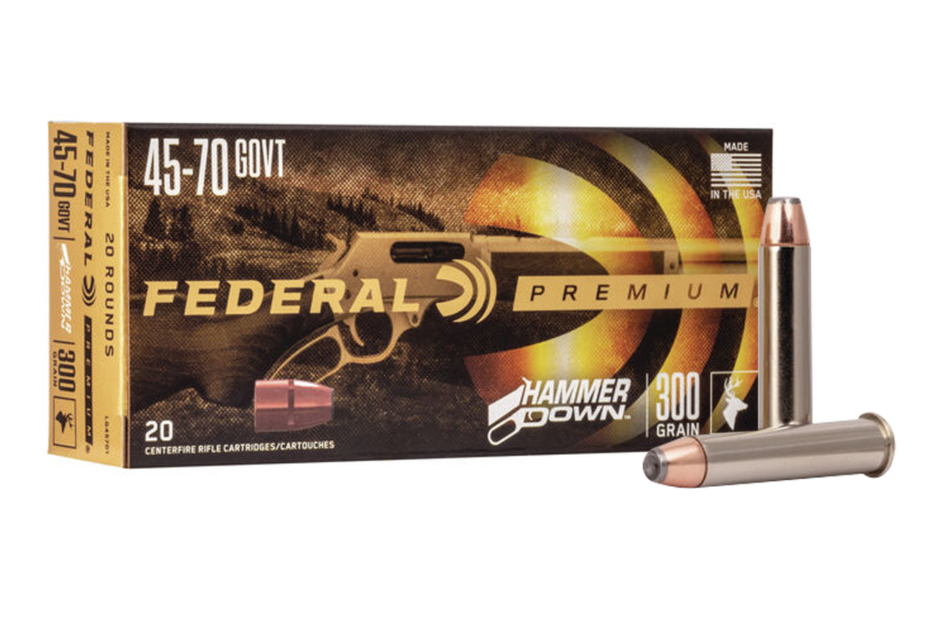 FEDERAL AMMUNITION 45-70 GOVT 300 GR BONDED SOFT POINT HAMMER DOWN  