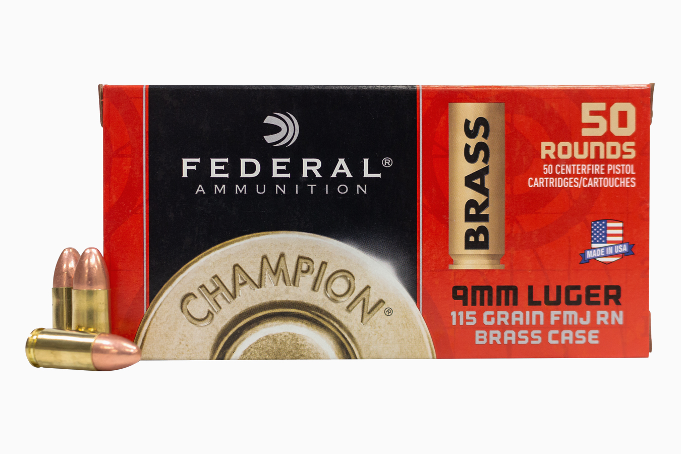 FEDERAL AMMUNITION 9MM 115 GR FMJ CHAMPION TRAINING