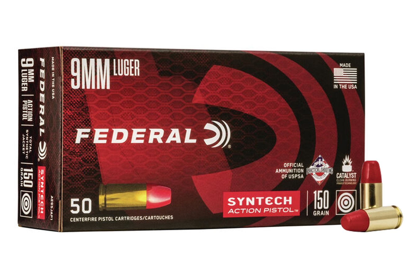 FEDERAL AMMUNITION 9MM 150 GR TOTAL SYNTHETIC JACKET ACTION PISTOL