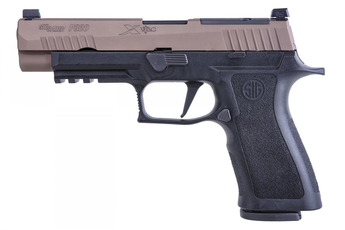 SIG SAUER P320 X-TAC 9MM 4.7 IN BBL BLK POLYMER GRIP FDE SLIDE