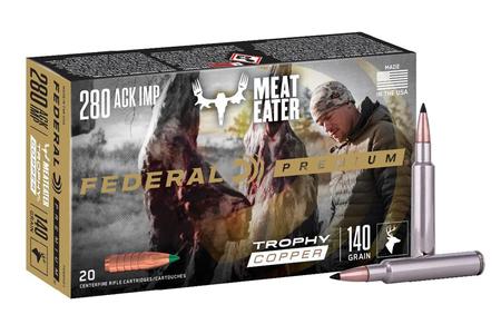 FEDERAL AMMUNITION 280 Ackley Improved 140 gr Trophy Copper Meat Eater 20/Box