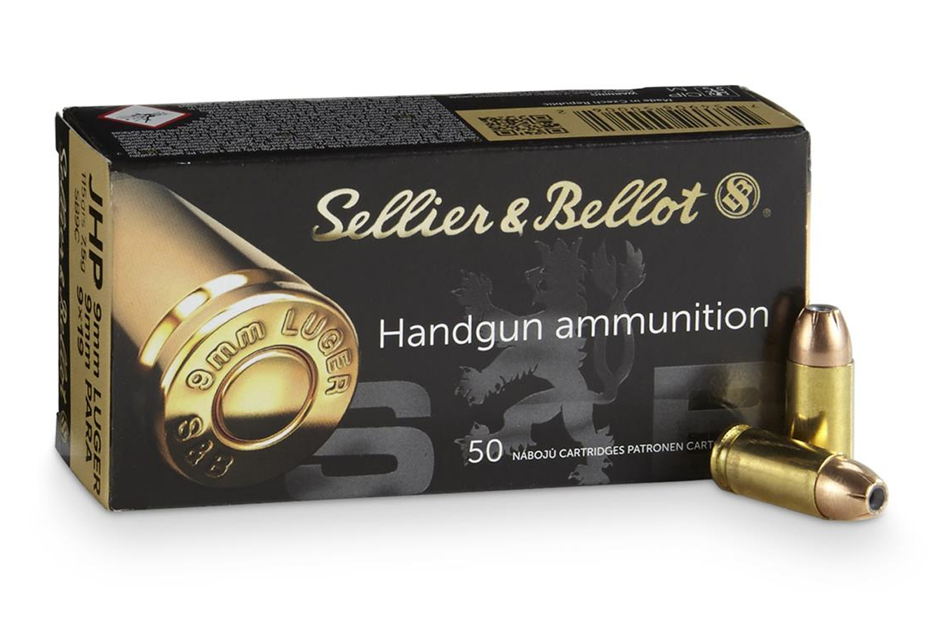 SELLIER AND BELLOT 9MM 115 GR JHP 50/BOX