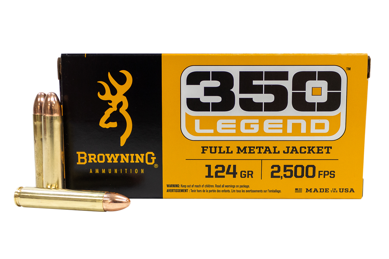 BROWNING AMMUNITION 350 LEGEND 124 GR FMJ