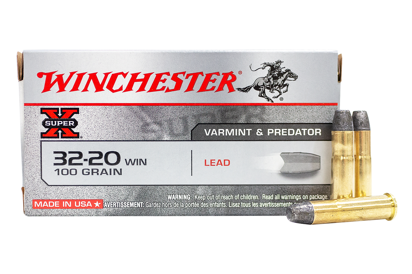 WINCHESTER AMMO 32-20 WIN 100 GR LEAD SUPER-X