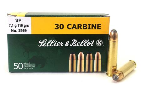 SELLIER AND BELLOT 30 Carbine 110 gr Semi-Jacketed Soft Point 50/Box