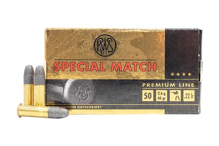 RWS 22 LR 40 gr Lead Round Nose Special Match 50/Box