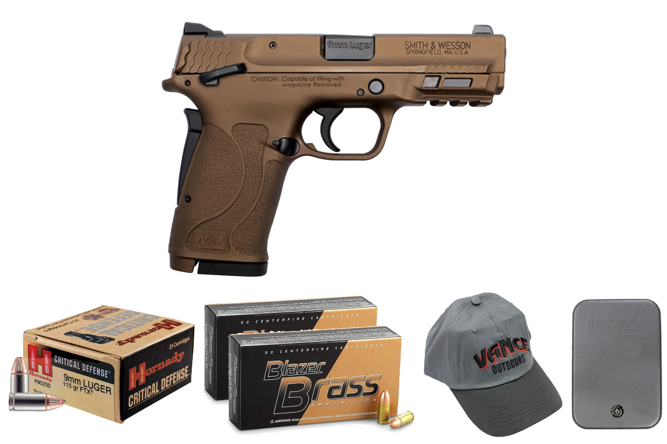 Smith & Wesson MP9 Shield M2.0 EZ 9mm TS Bronze Cerakote Pistol with