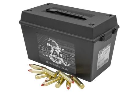 HORNADY 450 Bushmaster 250 gr FTX Black 150 Rounds in Ammo Can