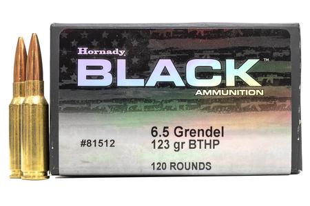 HORNADY 6.5 Grendel 123 gr Boat-Tail Hollow Point Black 120/Box