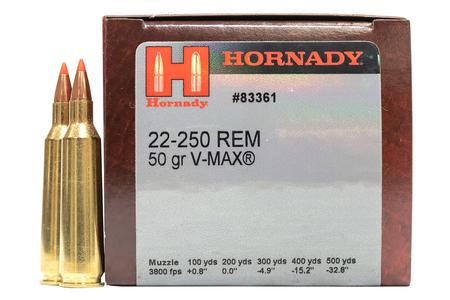HORNADY 22-250 Remington 50 gr V-MAX 50/Box