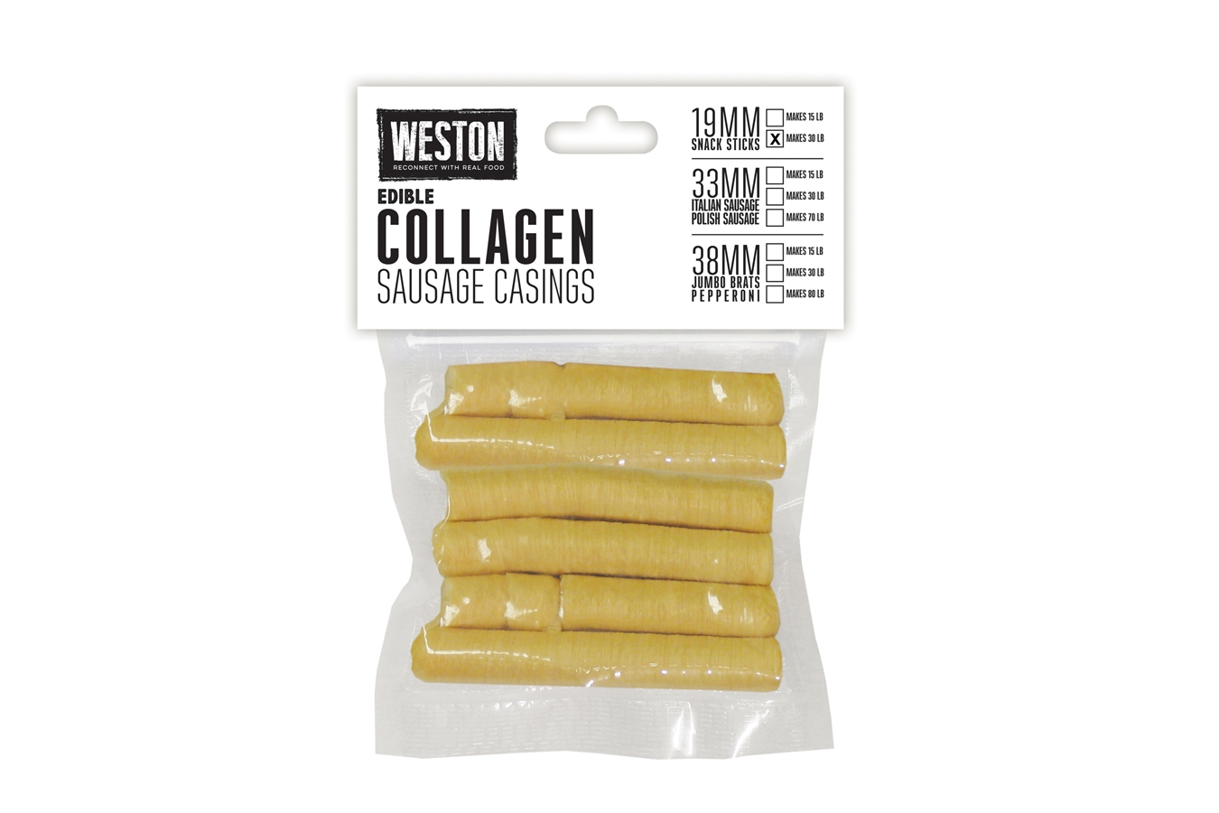 Weston Brand Edible Collagen Sausage Casings, 19mm Vance Outdoors