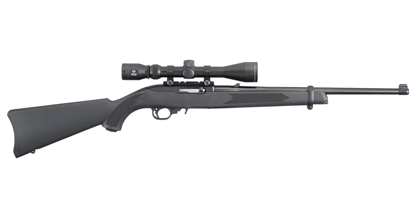 RUGER 10/22 22LR CARBINE 18.5` BBL BLUED/BLACK W/SCOPE