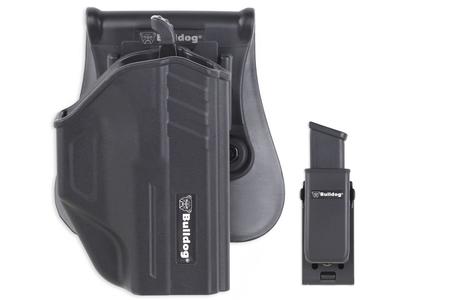 BULLDOG Thumb Release Polymer Holster with Universal Magazine Holder for SW MP Shield