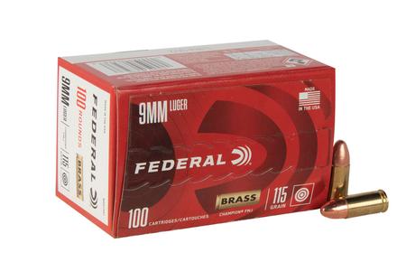 9MM 115 GR FMJ CHAMPION TRAINING 100 RD