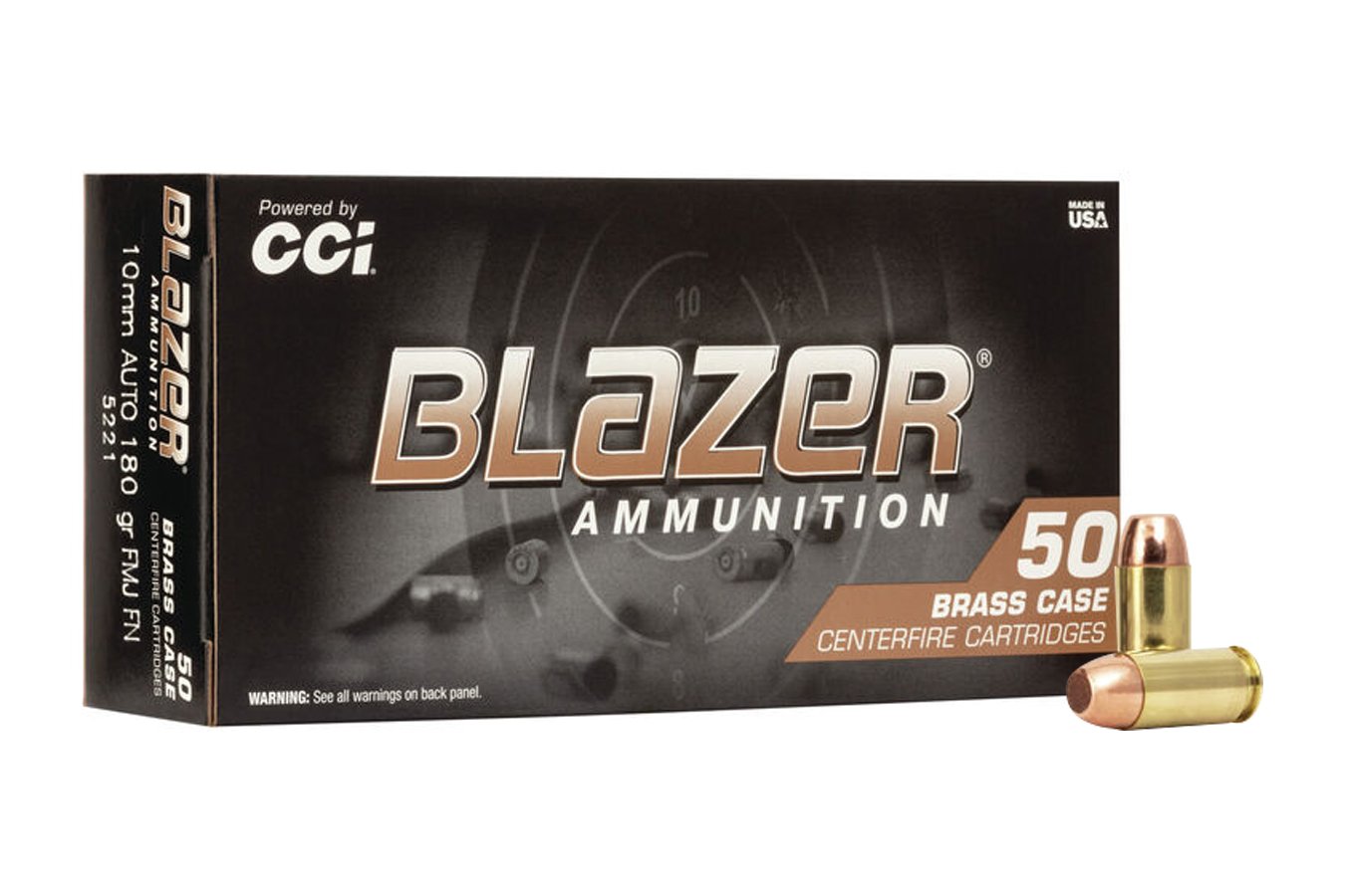 CCI AMMUNITION 10MM 180 GR FMJ FN BLAZER