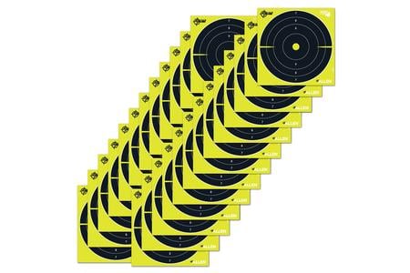 EZ AIM NON-ADHESIVE SPLASH BULLSEYE 8X8, 25-PACK