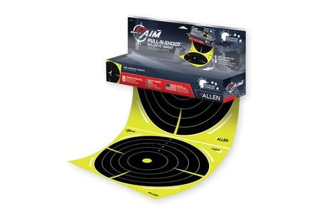 ALLEN COMPANY EZ AIM Pull-N-Shoot Splash 12x12 Bullseye Target Roll, 8-Piece