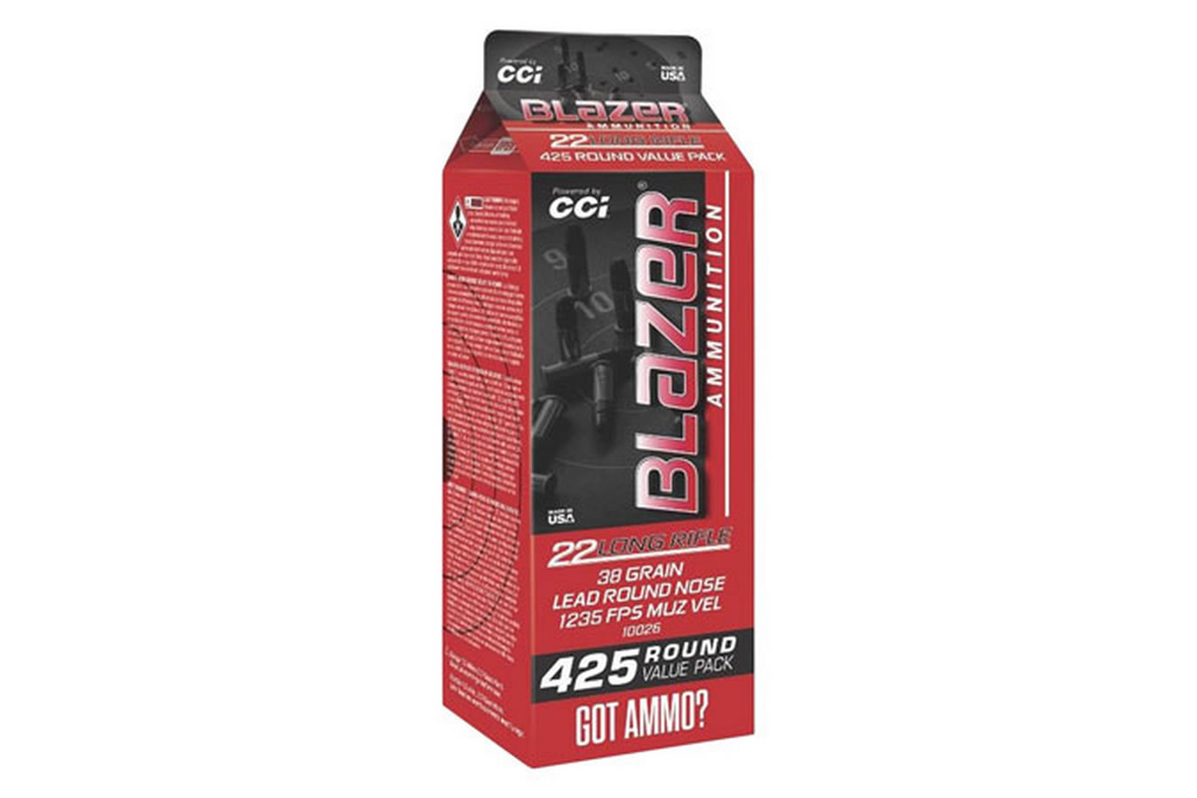 CCI AMMUNITION 22 LR 38 GR LRN BLAZER 425 POUR PACK