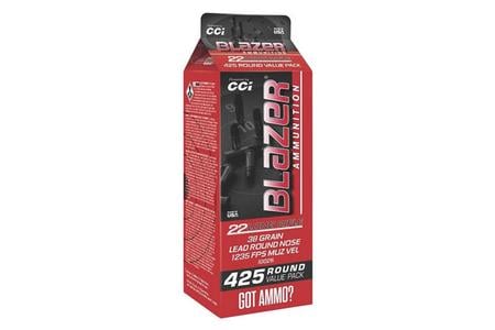 CCI AMMUNITION 22 LR 38 gr Lead Round Nose Blazer 425 Pour Pack